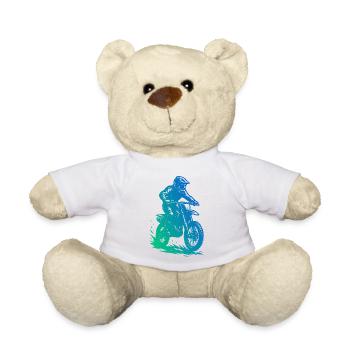 Clear motocross motif for every day - Teddy Bear - sun yellow - Front