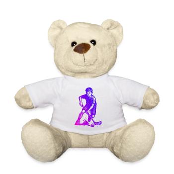 Tolles Unihockey Geschenk für Unihockey - Teddy - Sonnengelb - Vorne