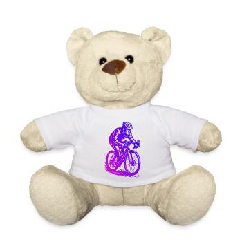 Clean road bike artwork for road bike - Teddy Bear - sun yellow - Front