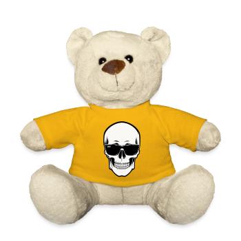 Squelette avec lunettes de soleil en monochrome - Nounours - jaune soleil - Devant