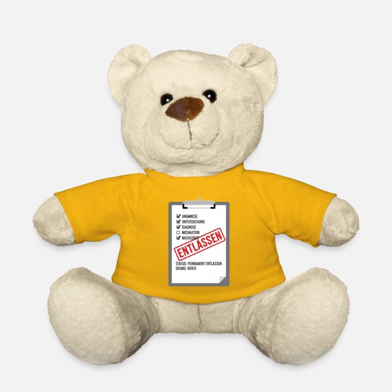 Entlassung Pflege Satire - Teddy - Sonnengelb