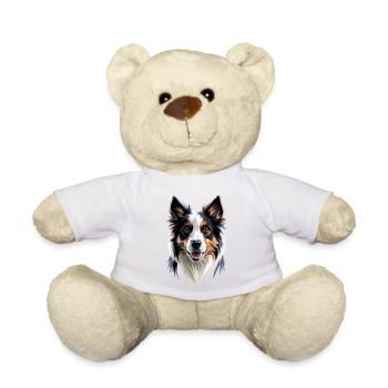 Border Collie Chien Amateur de Chiens Mignons Collies - Nounours - jaune soleil - Devant