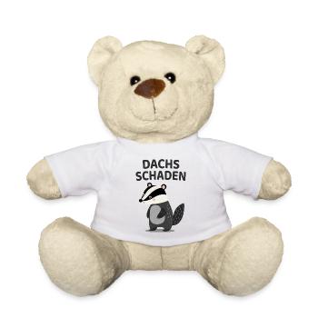 Dachs Schaden Lustiger Dachs Spruch - Teddy - Sonnengelb - Vorne