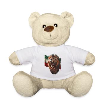 Roaring lion and Iranian flag - Teddy Bear - sun yellow - Front