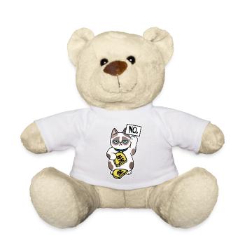 Unglückliches Katzen-Design - Teddy - Sonnengelb - Vorne