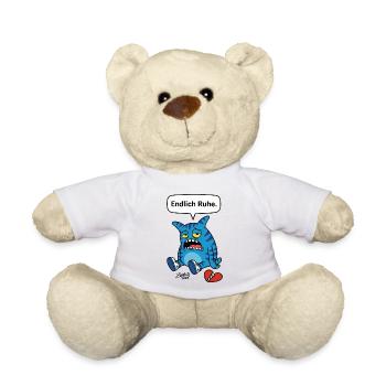 Peace at last. Separation, heartache? Zooki Monster - Teddy Bear - sun yellow - Front