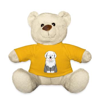 adorable Bobtail Dog - plush German Shepherd - Teddy Bear - sun yellow - Front