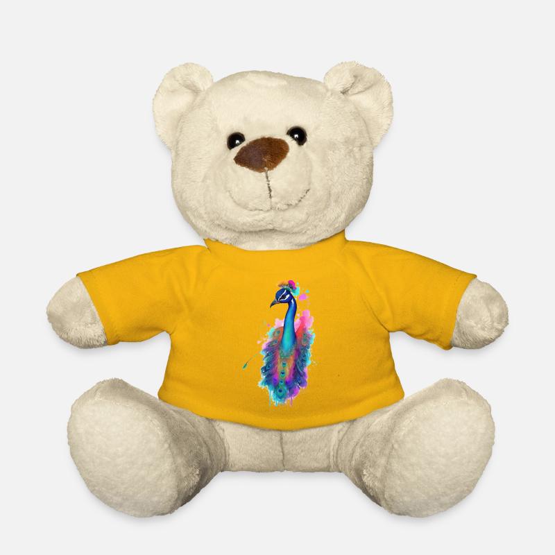 Peacock - Teddy Bear - sun yellow