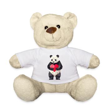 Panda with Heart – A Symbol of Love and Harmony - Teddy Bear - sun yellow - Front