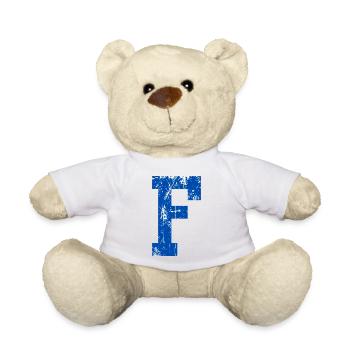 Lettre f sport rétro  - Nounours - jaune soleil - Devant