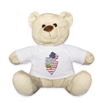 New Jersey United States Vintage USA Souvenir - Teddy Bear - sun yellow - Front