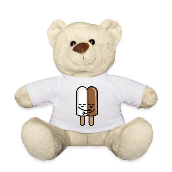Mixed pair of popsicles Mixed-race love - Teddy Bear - sun yellow - Front