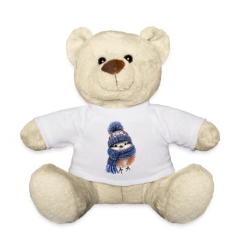 Wintervogel mit Schal - Teddy - Sonnengelb - Vorne
