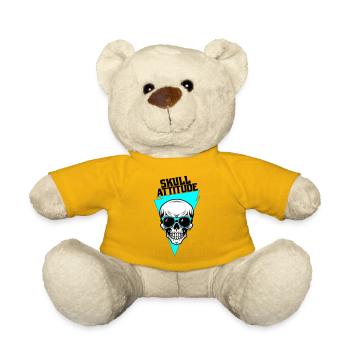 Skull with Glasses - Teddy Bear - sun yellow - Front