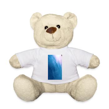 Cross of contrails in the sky - Teddy Bear - sun yellow - Front