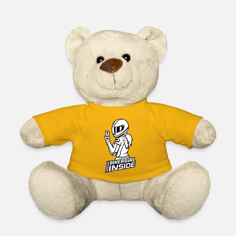 Biker Girl inside (colors changeable) - Teddy Bear - sun yellow