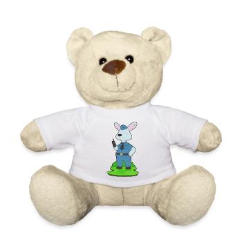 Hase Polizist Mikrofon Polizei - Teddy - Sonnengelb - Vorne