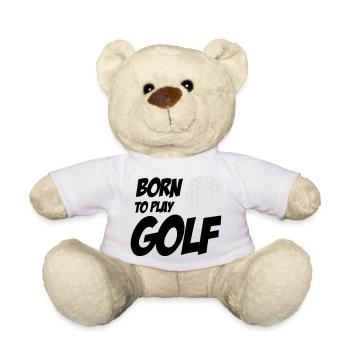 Born To Play Golf - Teddy Bear - sun yellow - Front