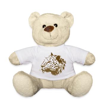 Animal lion head in digital style - Teddy Bear - sun yellow - Front