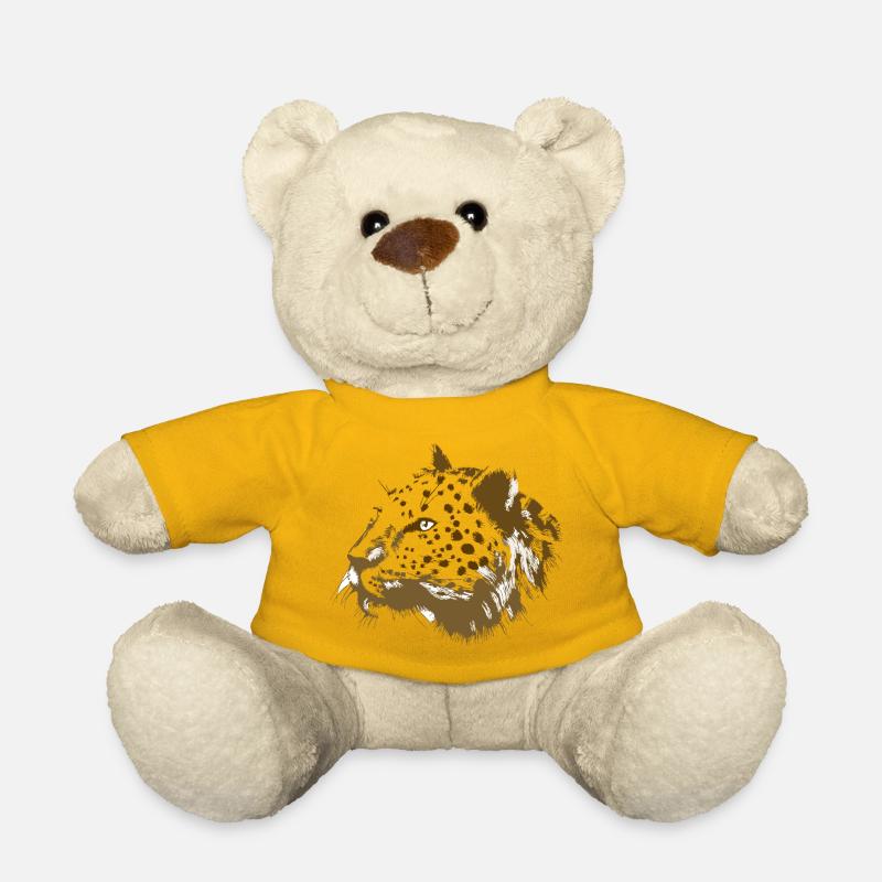 Tierischer Löwenkopf im Digitalstil - Teddy - Sonnengelb
