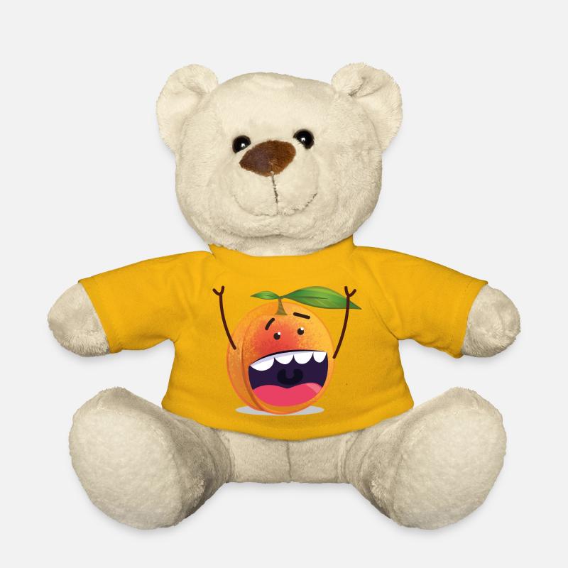 Abricot frais | Dessin de bande dessinée - Nounours - jaune soleil