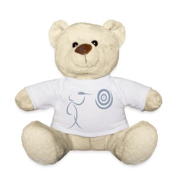 Joueur de fléchettes minimaliste avec fléchette et fléchette - Nounours - jaune soleil - Devant