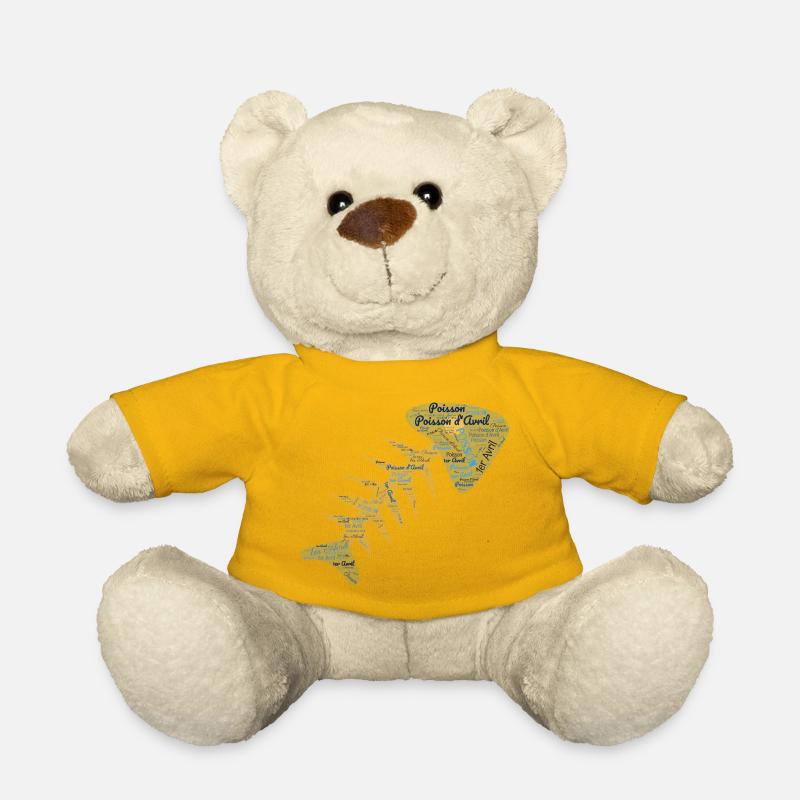 POISSON. POISSON D'AVRIL - Nounours - jaune soleil