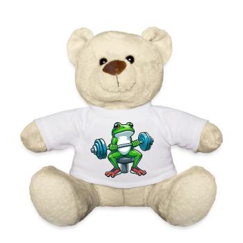 Starker Frosch Workout Hanteltraining - Teddy - Sonnengelb - Vorne
