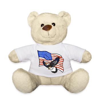 Adler USA amerikanische Flagge 4. Juli - Teddy - Sonnengelb - Vorne