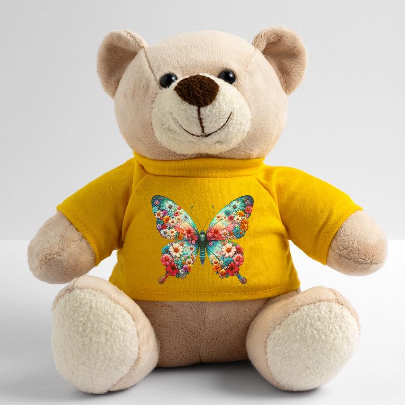 Papillon décoré de fleurs Nounours