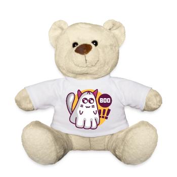 Boo cat - Cute Ghost Cat - Teddy Bear - sun yellow - Front