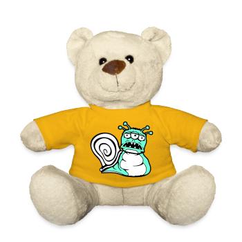 snail alien monster Halloween extraterrestrial - Teddy Bear - sun yellow - Front