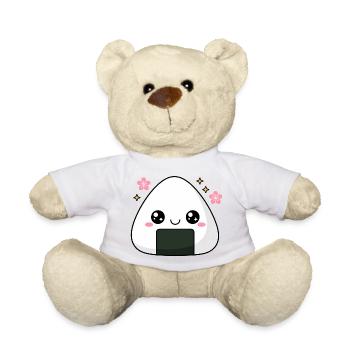 Kawaii Onigiri Reis Süßer Essensliebhaber - Teddy - Sonnengelb - Vorne