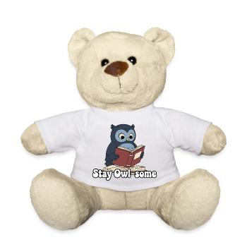 Stay Owl-some Read - Teddy Bear - sun yellow - Front