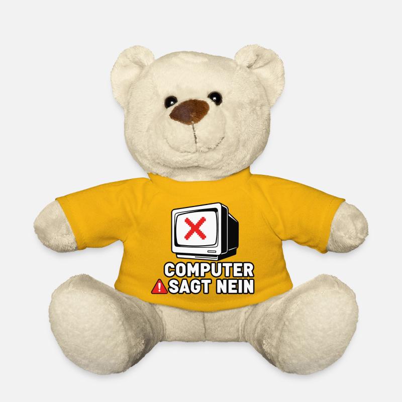 Computer Sagt Nein Retro Pixel - Teddy - Sonnengelb