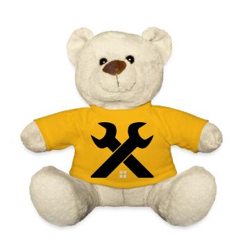 Haus & Handwerk Logo – Schraubenschlüssel gekreuzt - Teddy - Sonnengelb - Vorne
