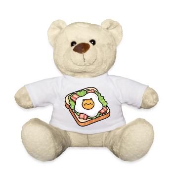 Sunny Toast Cat Egg - Teddy Bear - sun yellow - Front