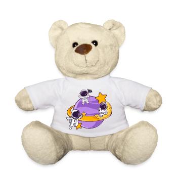 Astronaut team in space moon sphere - Teddy Bear - sun yellow - Front