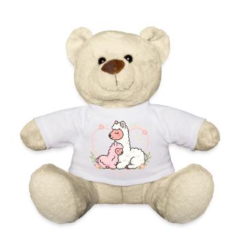 Süße Alpakas Liebe – Kawaii Lama Herz Design - Teddy - Sonnengelb - Vorne
