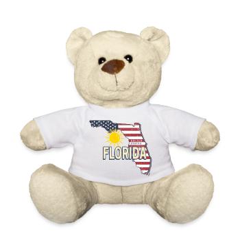 Florida United States Vintage USA Souvenir - Teddy Bear - sun yellow - Front