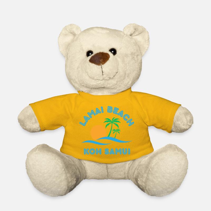 Lamai Beach Koh Samui Palm Sunset - Teddy Bear - sun yellow