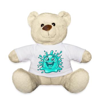Cheerful Water Splash Cartoon - Teddy Bear - sun yellow - Front
