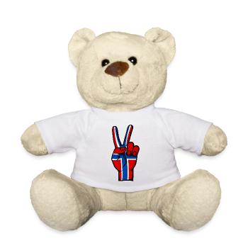Drapeau de la Norvège Symbole de la Victoire de la Paix - Nounours - jaune soleil - Devant