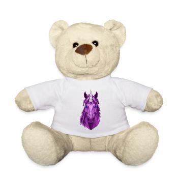Lila Geometrischer Einhorn - Teddy - Sonnengelb - Vorne