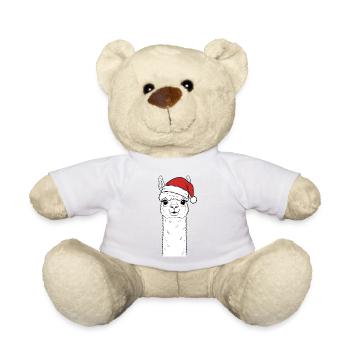 Christmas Alpaca with Hat - Teddy Bear - sun yellow - Front