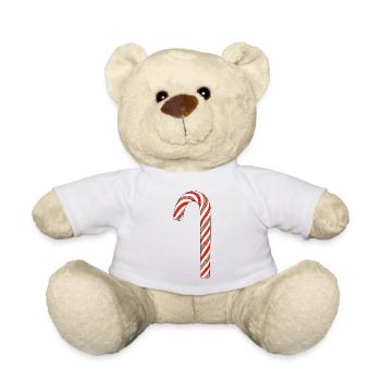 Candy cane red white - Teddy Bear - sun yellow - Front