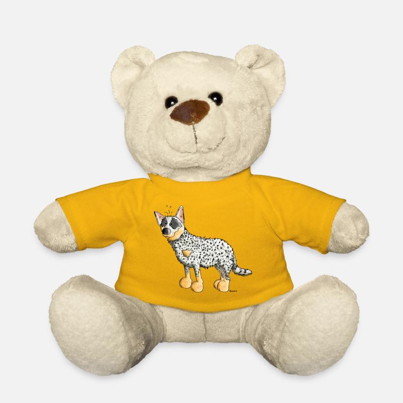 Drôle Bouvier Australien - Australian Cattle Dog - Nounours - jaune soleil