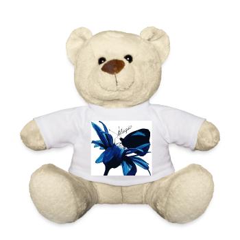 Blaues Blütenzauber mit Magic - Teddy - Sonnengelb - Vorne