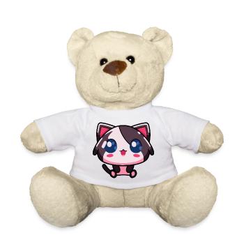 Kawaii Chibi Cat - Mignon chat rose d’anime - Nounours - jaune soleil - Devant