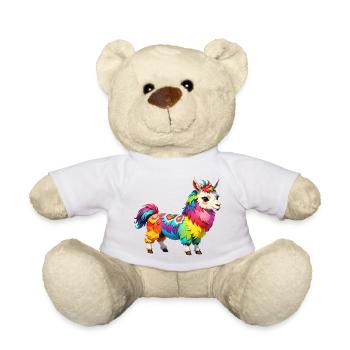 Cute Colorful Cartoon Llama - Teddy Bear - sun yellow - Front